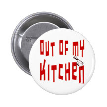 Hors de mon bouton drôle d'énonciation de cuisine badges avec agrafe