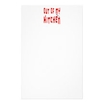 Hors de mon dire vif de cuisine de cuisine papier à lettre customisable