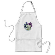 Hortensia blanc avec Cantorbéry Bells et sauge Tabliers