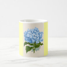 Hortensia bleu vintage tasses à café