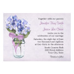 Hortensia dans un faire-part de mariage de pot de  invitations
