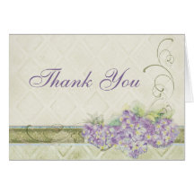 Hortensia lilas de sembler vintage, cartes de note