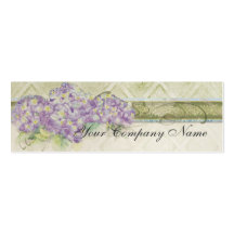 Hortensia lilas de sembler vintage - cartes de vis modèle de carte de visite