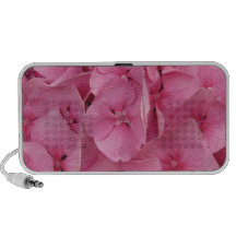 Hortensia rose haut-parleurs ordinateur portable