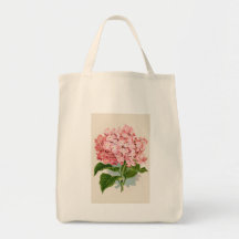 Hortensia rose vintage sacs fourre-tout