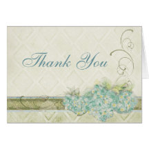 Hortensia vintage d'Aqua de regard, cartes de note