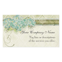 Hortensia vintage d'Aqua de regard - cartes de vis Cartes De Visite Personnelles