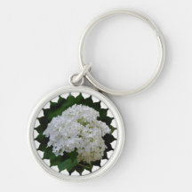 Hortensias blancs Keychain Porte-clé