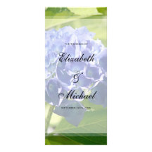 Hortensias bleus épousant le programme double carte en  couleur