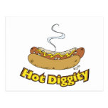 Hot-dog de ~ chaud de Diggity/hot-dogs Carte Postale