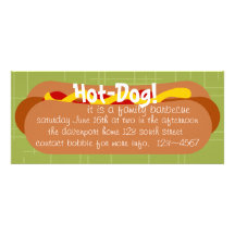 Hot-dog ! Partie Invitations Personnalisées
