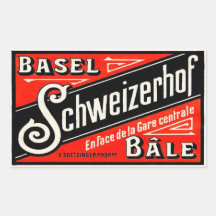 Hôtel de Schweizerhof (Bâle Bâle Suisse) Autocollants Rectangulaires