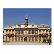 Hôtel de ville à la carte postale de Troyes France