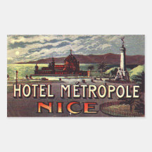 Hôtel Metropole (France agréable) Autocollants En Rectangle
