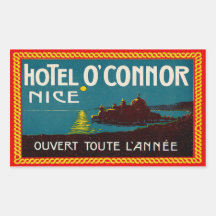 Hôtel O'Connor (France agréable) Autocollants En Rectangle