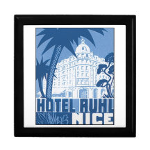 Hôtel Ruhl, Nice affiche vintage de voyage Boîte À Souvenirs
