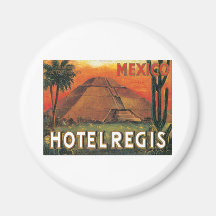 Hôtel vintage du Mexique Aimant