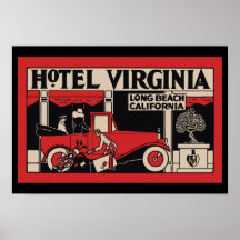 Hotel Virginia (Long Beach California) Affiche