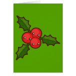 Houx de Noël Carte De Vœux