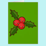 Houx de Noël cartes