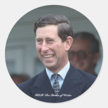 HRH le prince de Galles Autocollant Rond