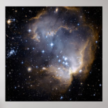 Hubble observe les étoiles infantiles dans la gala posters