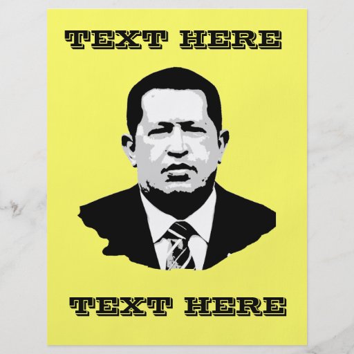 Hugo Chavez Prospectus En Couleur