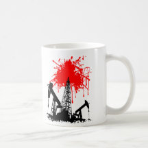 Huile de sang tasse à café
