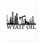 Huile de Wyatt/logo noir Cartes Postales