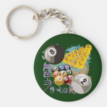 HUIT ET NEUF BILLARDS DE BOULE PORTE-CLÉ