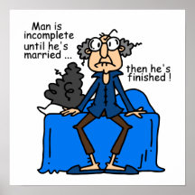 Humour alors fini inachevé de mariage poster