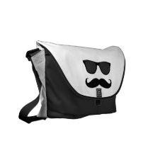 Humour blanc noir de moustache et de lunettes de s sacoches
