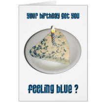 Humour d'anniversaire - fromage bleu cartes de vœux