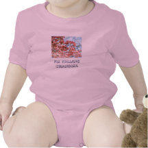 Humour de bébé j'appelle la grand-maman florale body