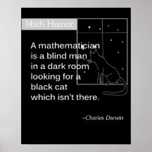 Humour de maths par Charles Darwin Posters