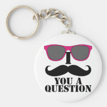 Humour de moustache avec les lunettes de soleil ro porte-clés