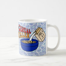 Humour de nourriture de petit déjeuner de tueur de tasses à café