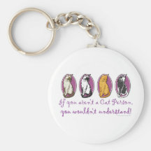 Humour de personne de chat porte-clefs