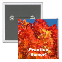 Humour de pratique ! feuille d'automne orange de b badges
