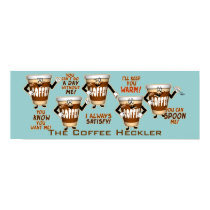 Humour d'élément perturbateur de café posters