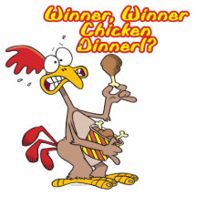 humour d'ironie de dîner de poulet de gagnant de g photo sculpture
