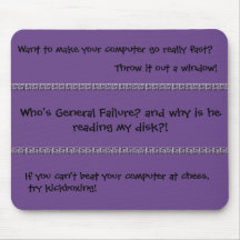 Humour Mousepad d'ordinateur Tapis De Souris