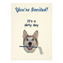 Humour sale de pipi de chien de jour faire-parts