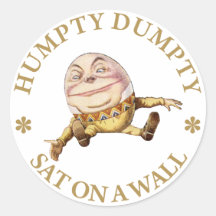HUMPTY DUMPTY SAT SUR UN MUR AUTOCOLLANTS
