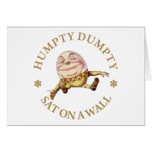 HUMPTY DUMPTY SAT SUR UN MUR CARTE DE VŒUX