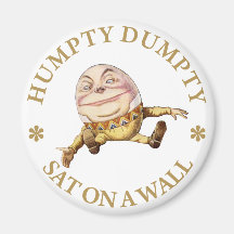 HUMPTY DUMPTY SAT SUR UN MUR AIMANTS POUR RÉFRIGÉRATEUR