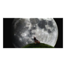 Hurlement à la lune photocarte customisée