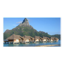 Huttes de Bora Bora Carte Avec Photo