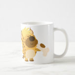 Hyène repérée par bande dessinée mignonne écrasant tasses