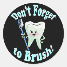 Hygiéniste dentaire de dentiste adhésifs ronds